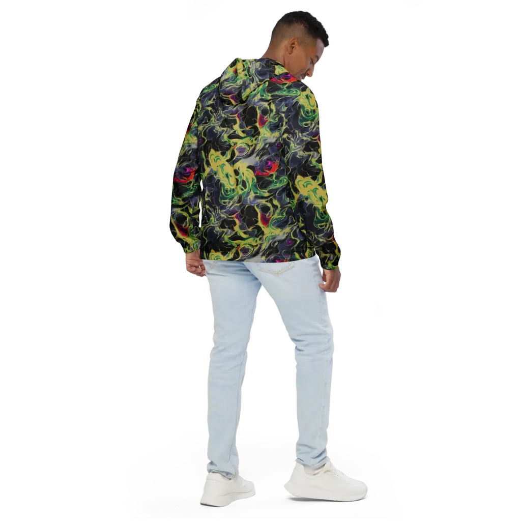 Neon Eclipse on Men's Windbreaker — Back