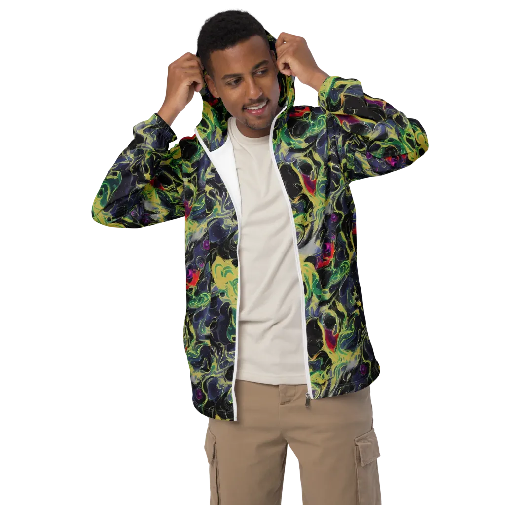 Neon Eclipse on Men's Windbreaker — Front