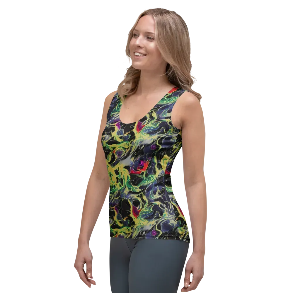 Neon Eclipse on Women's Tank Top — Left Front