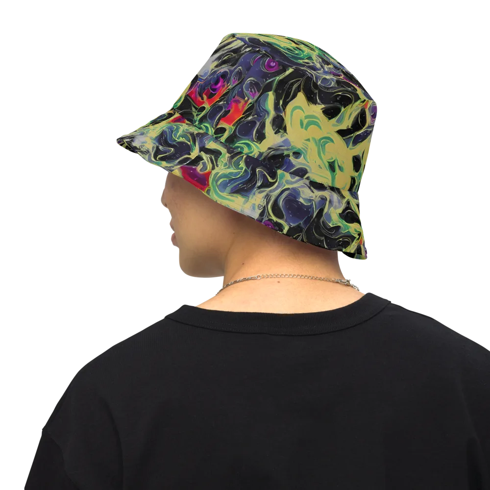 Neon Eclipse on Reversible Bucket Hat — Back Inside