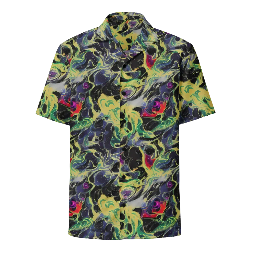 Neon Eclipse on Button Shirt — Front