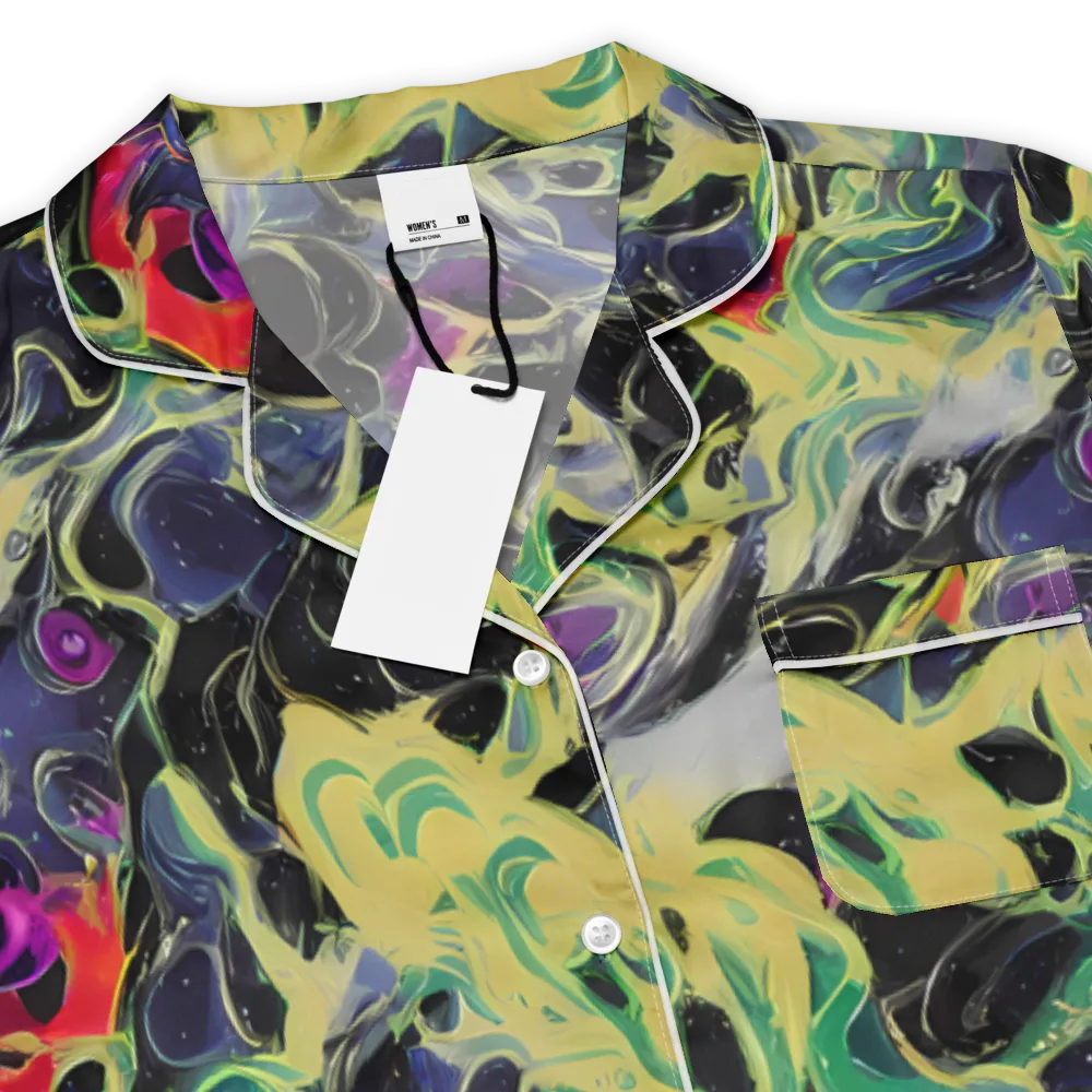 Neon Eclipse on Women's Short Sleeve Pajama Top — Product details