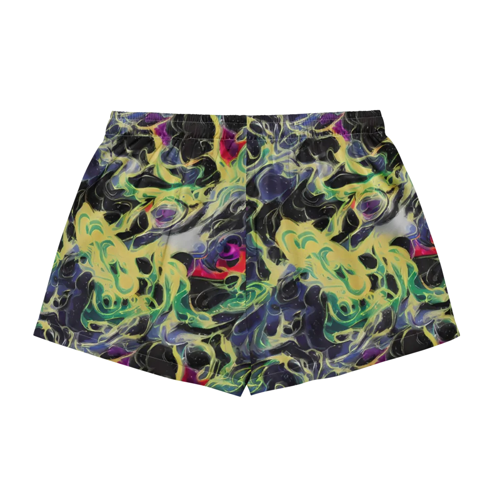 Neon Eclipse on Women's Pajama Shorts — Back