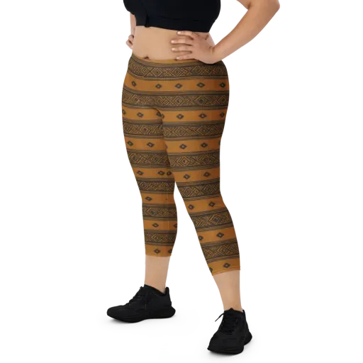Indigo Loom on a Capri Leggings