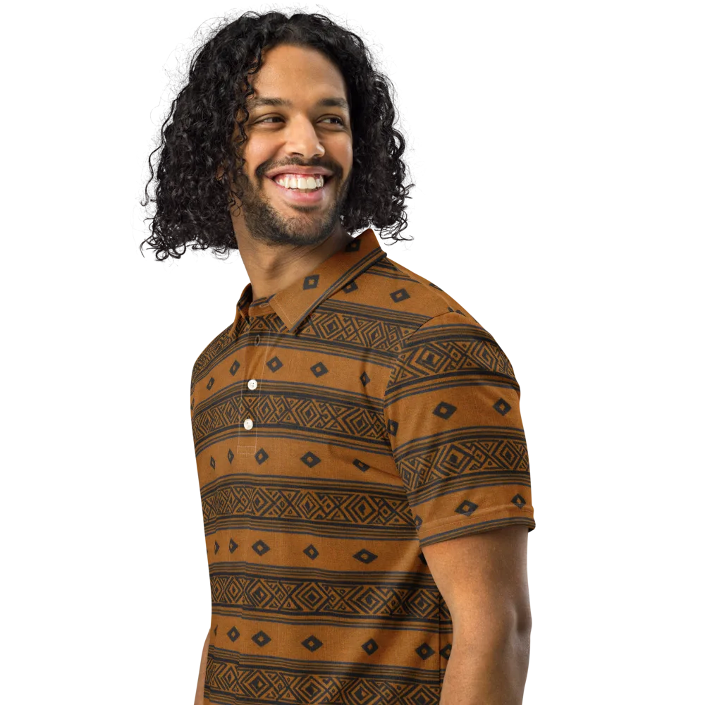 Indigo Loom on Men's Slim Fit Polo Shirt — Left Front