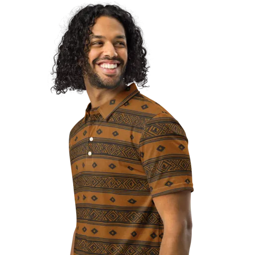 Indigo Loom on a Men's Slim Fit Polo Shirt