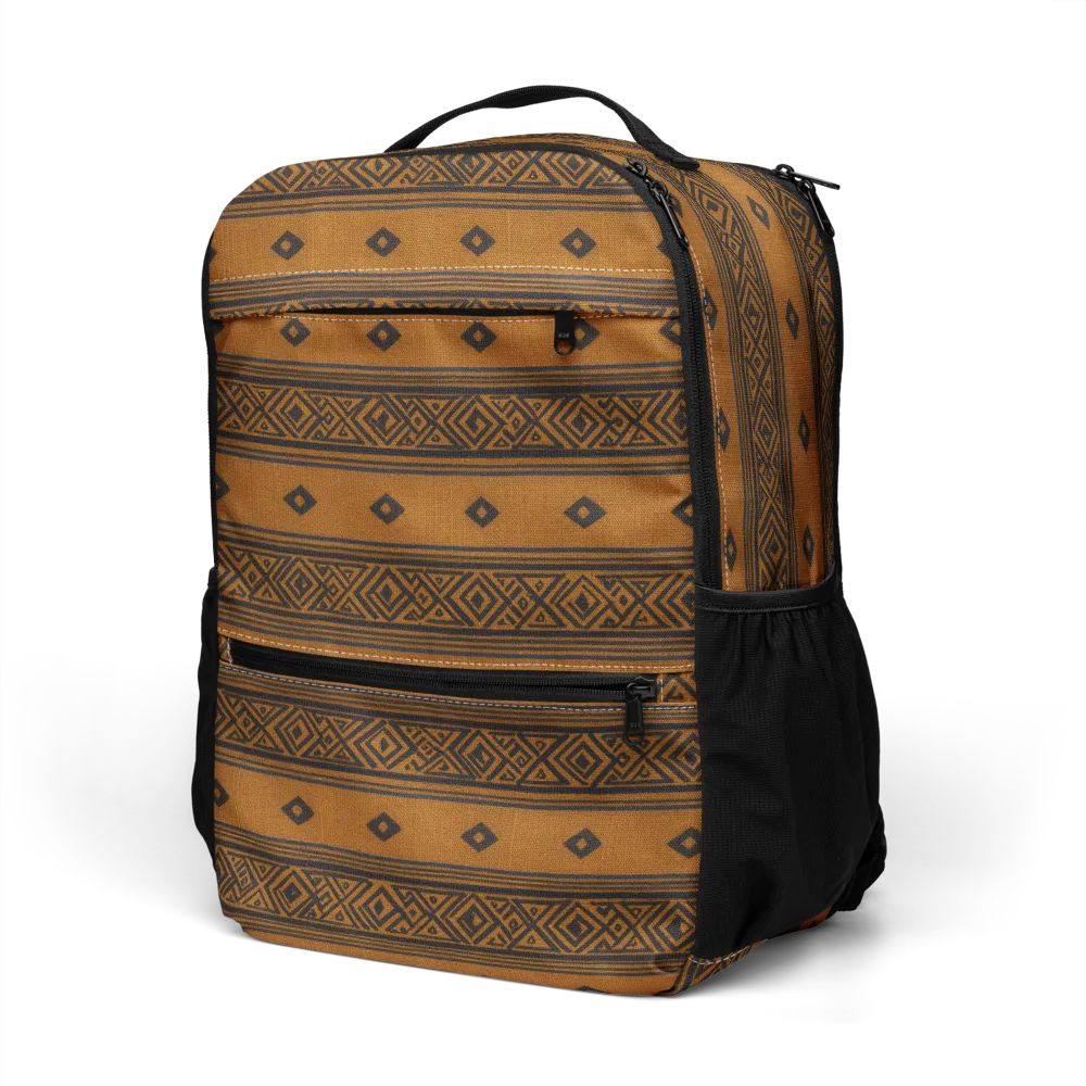 Indigo Loom on Utility Backpack — Left Front