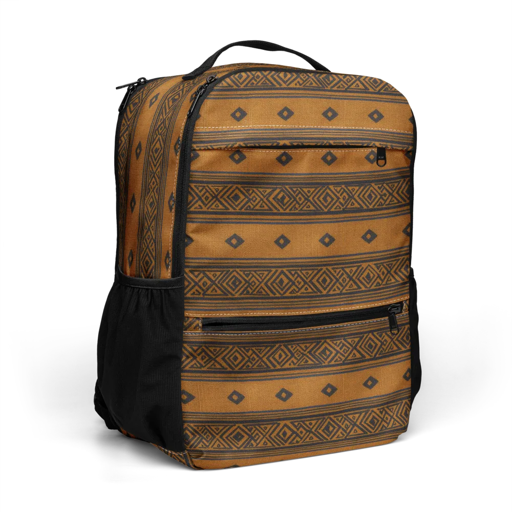 Indigo Loom on Utility Backpack — Right Front