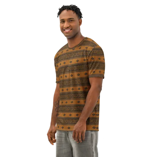 Indigo Loom on a Men's Cotton Crew Neck T-Shirt