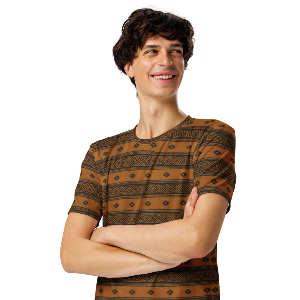 Indigo Loom on Men's Crew Neck T-Shirt — Left Front