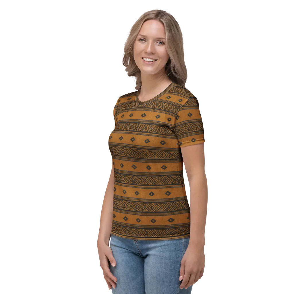 Indigo Loom on Women's Crew Neck T-Shirt — Left