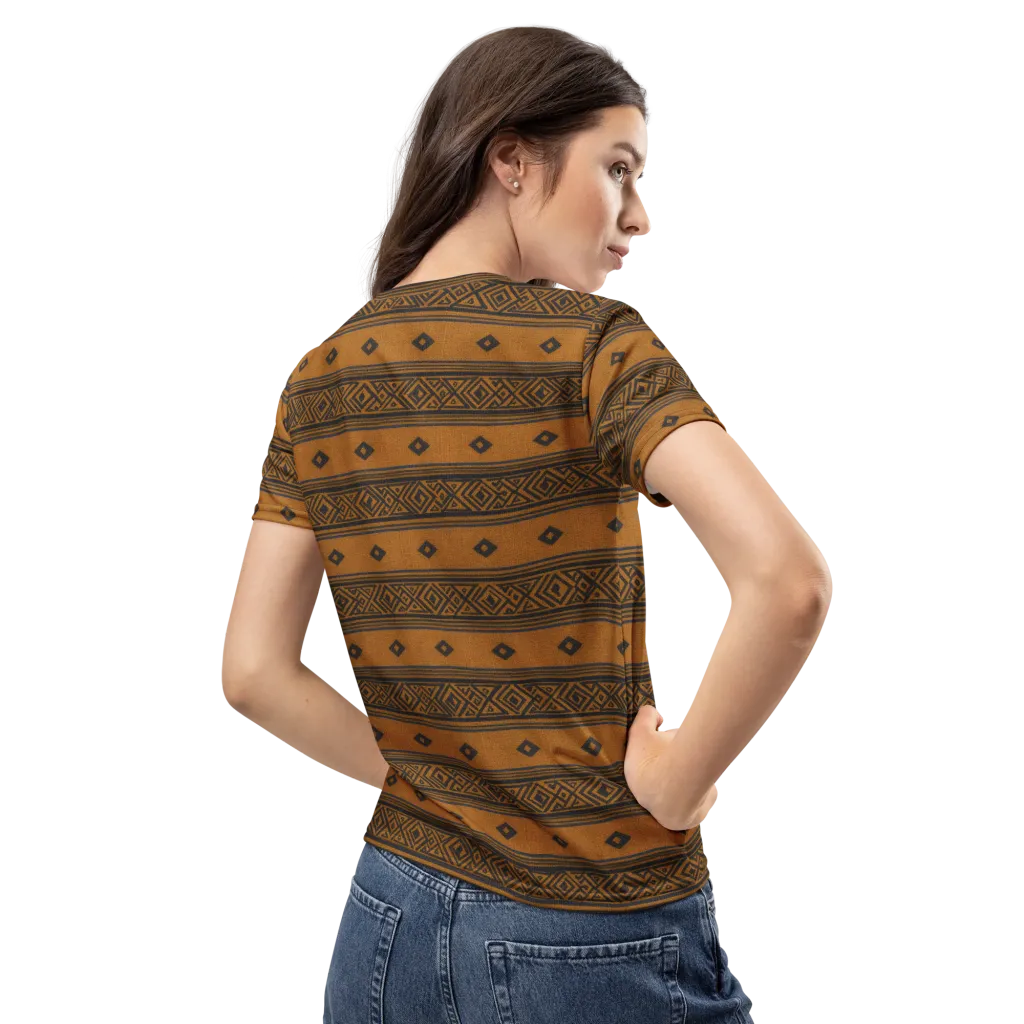Indigo Loom on Women's Crew Neck T-Shirt — Back