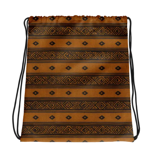 Indigo Loom on a Drawstring Bag