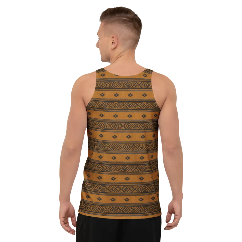 Indigo Loom on Men's Tank Top — Back