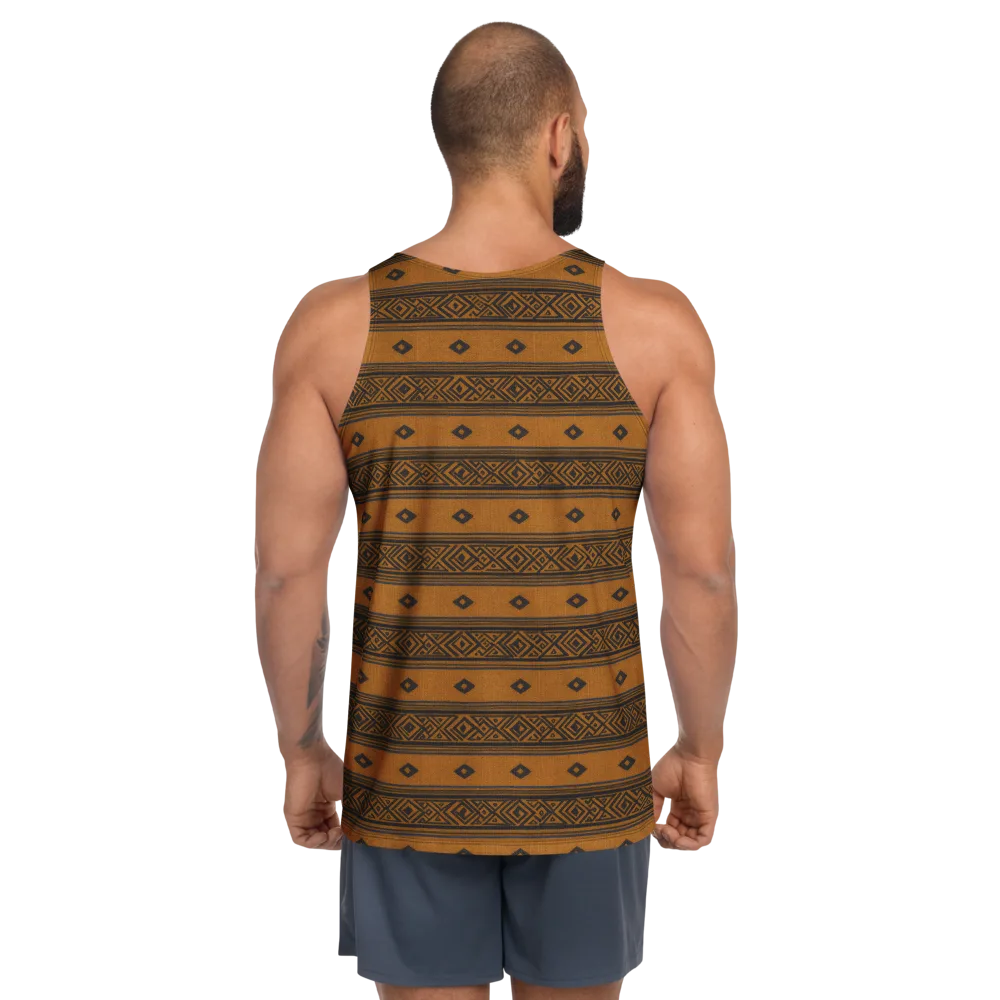 Indigo Loom on Men's Tank Top — Back