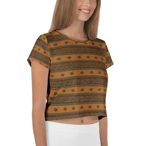 Indigo Loom on a Crop Tee