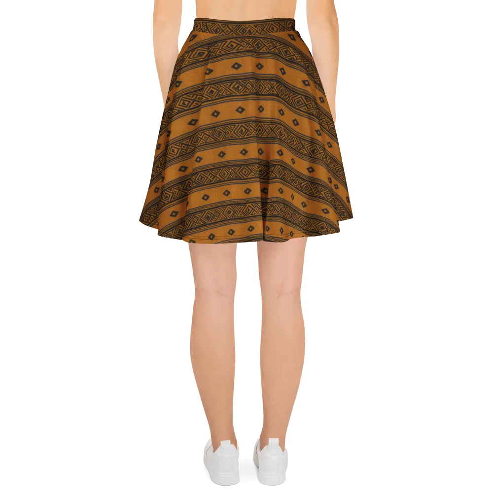 Indigo Loom on Skater Skirt — Back