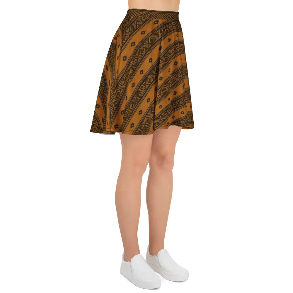Indigo Loom on Skater Skirt — Right
