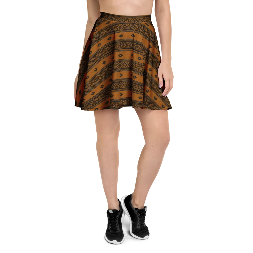 Indigo Loom on Skater Skirt — Front