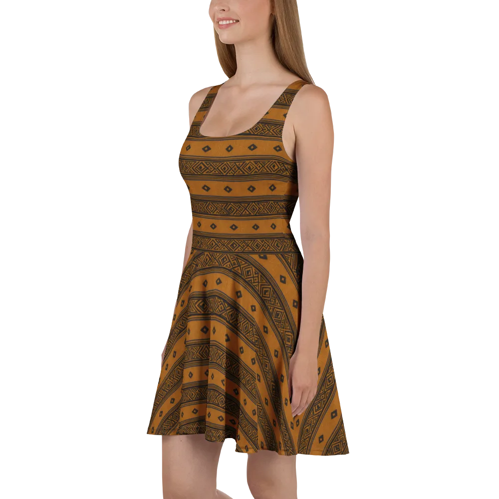 Indigo Loom on Skater Dress — Left