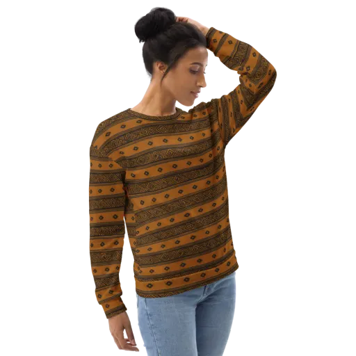Indigo Loom on a Sweatshirt