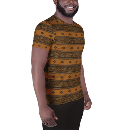 Indigo Loom on a Men's Athletic T-Shirt