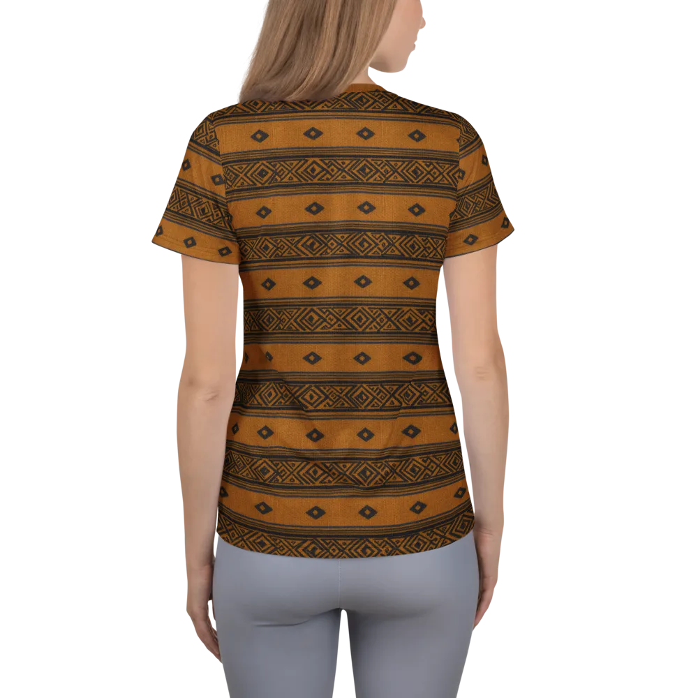 Indigo Loom on Women's Athletic T-Shirt — Back