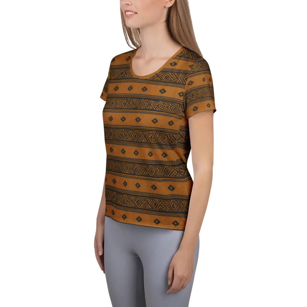 Indigo Loom on Women's Athletic T-Shirt — Left