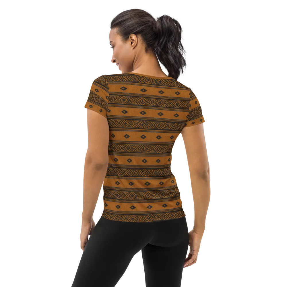 Indigo Loom on Women's Athletic T-Shirt — Back