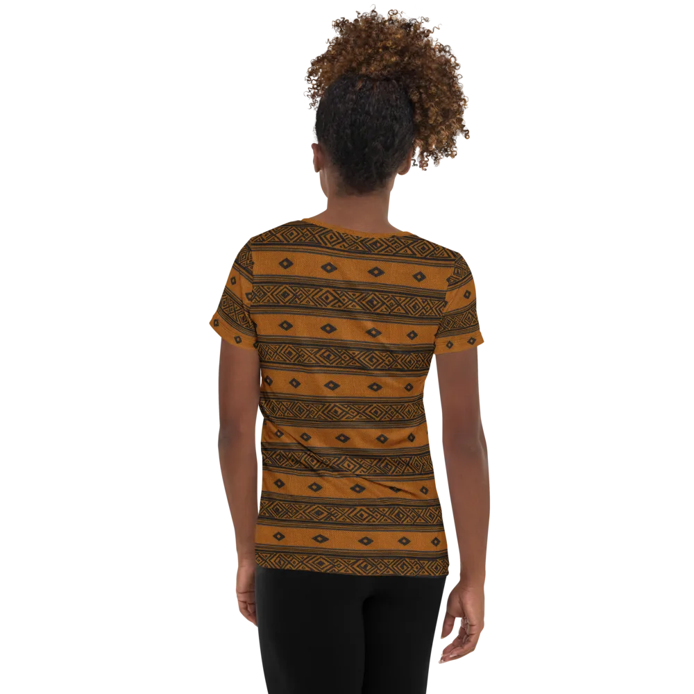 Indigo Loom on Women's Athletic T-Shirt — Back