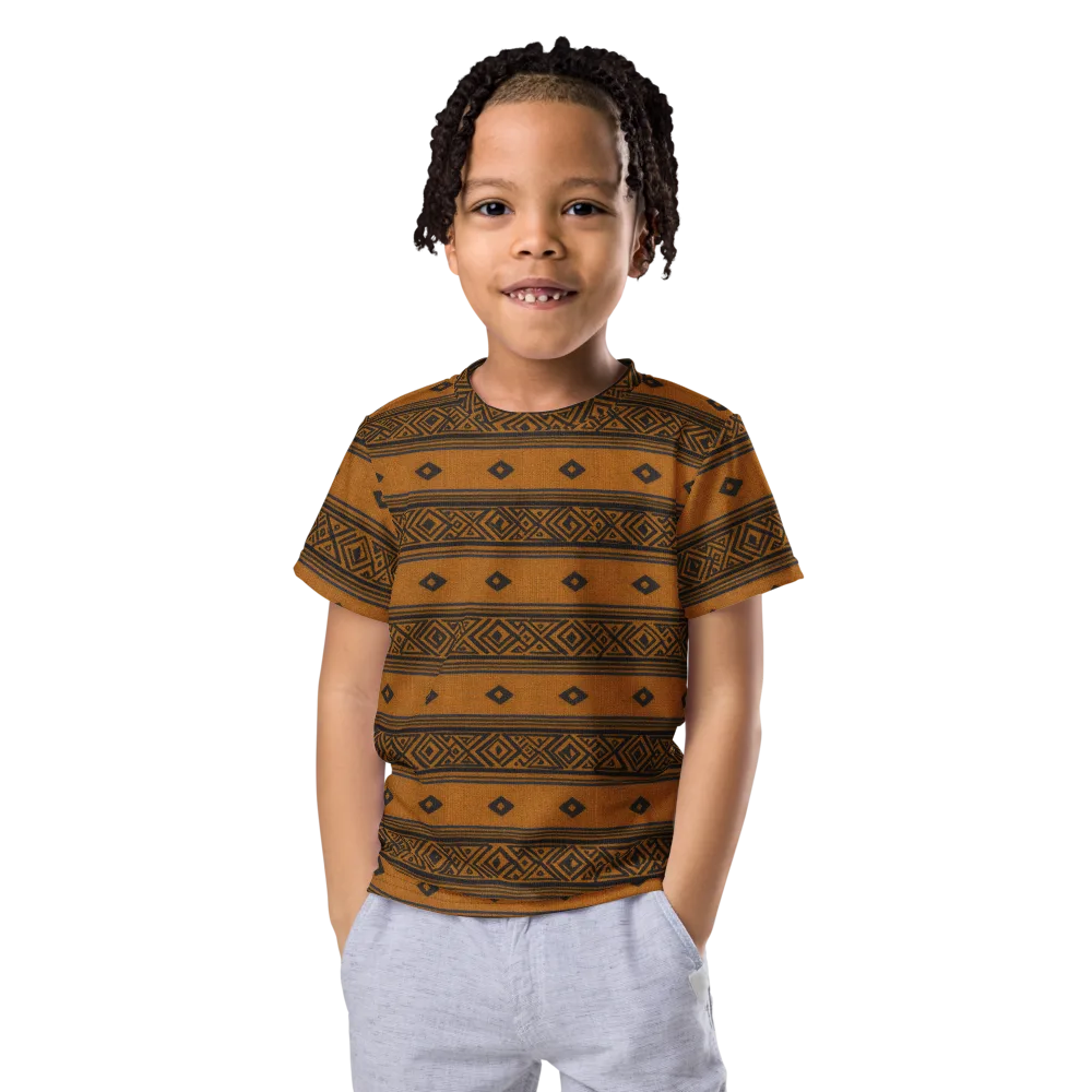 Indigo Loom on Kids Crew Neck T-Shirt — Front