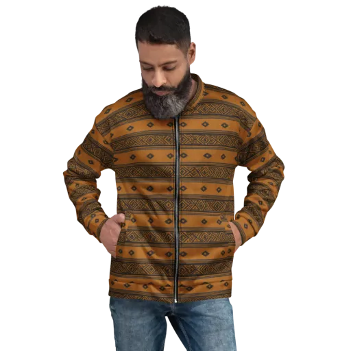Indigo Loom on a Bomber Jacket