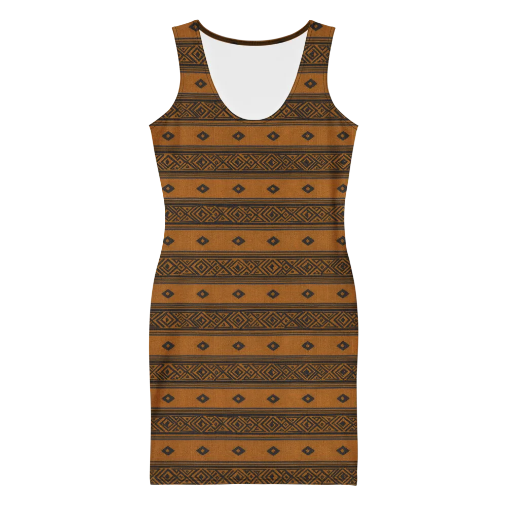 Indigo Loom on Bodycon Dress — Front