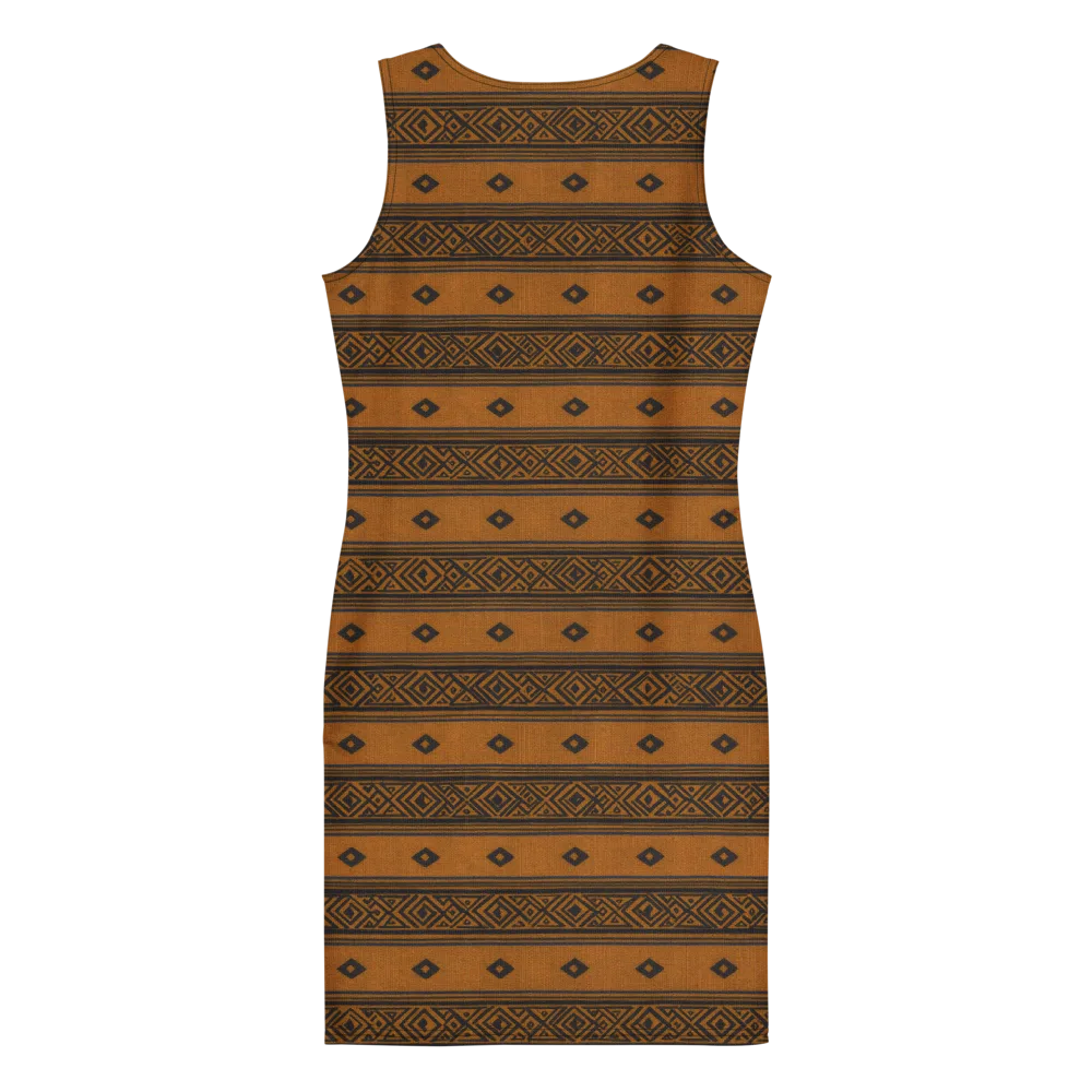Indigo Loom on Bodycon Dress — Back