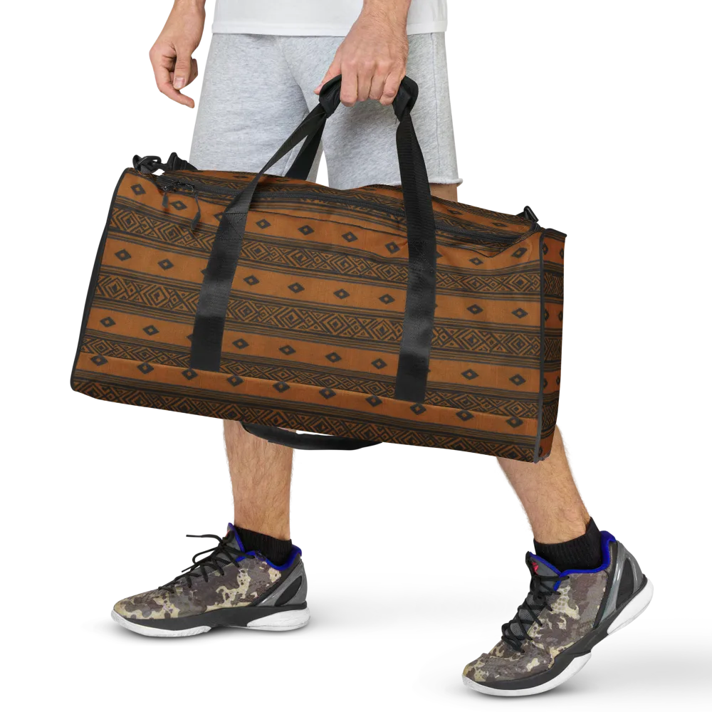 Indigo Loom on Duffle Bag — Front