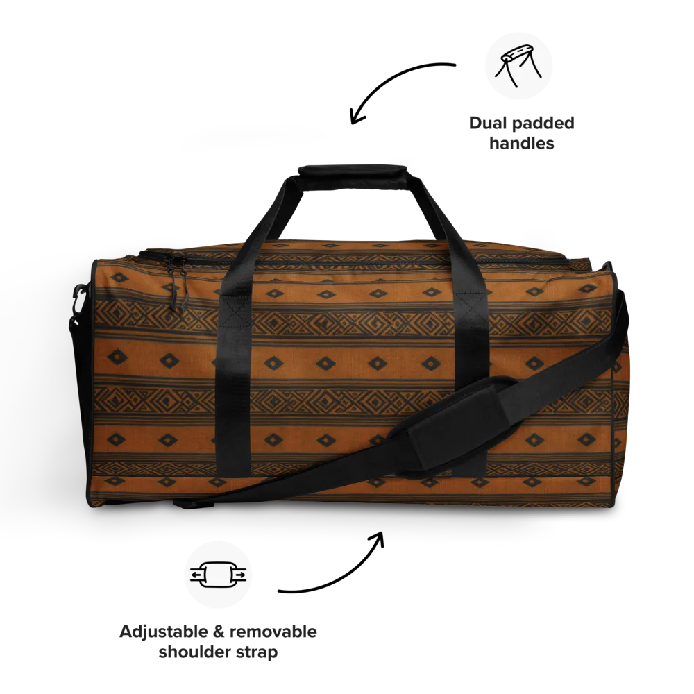 Indigo Loom on Duffle Bag — Front