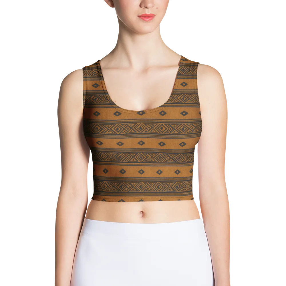 Indigo Loom on Crop Top — Front