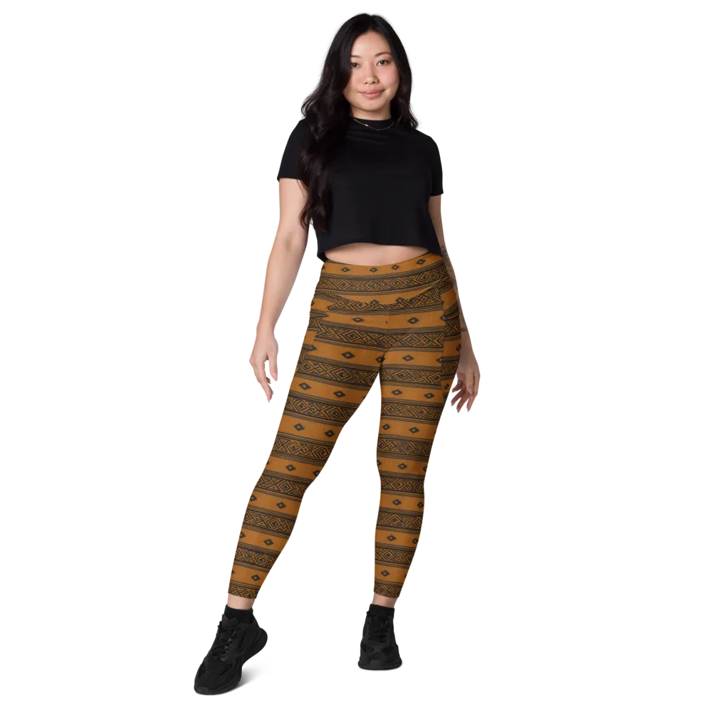 Indigo Loom on Leggings with Pockets — Front