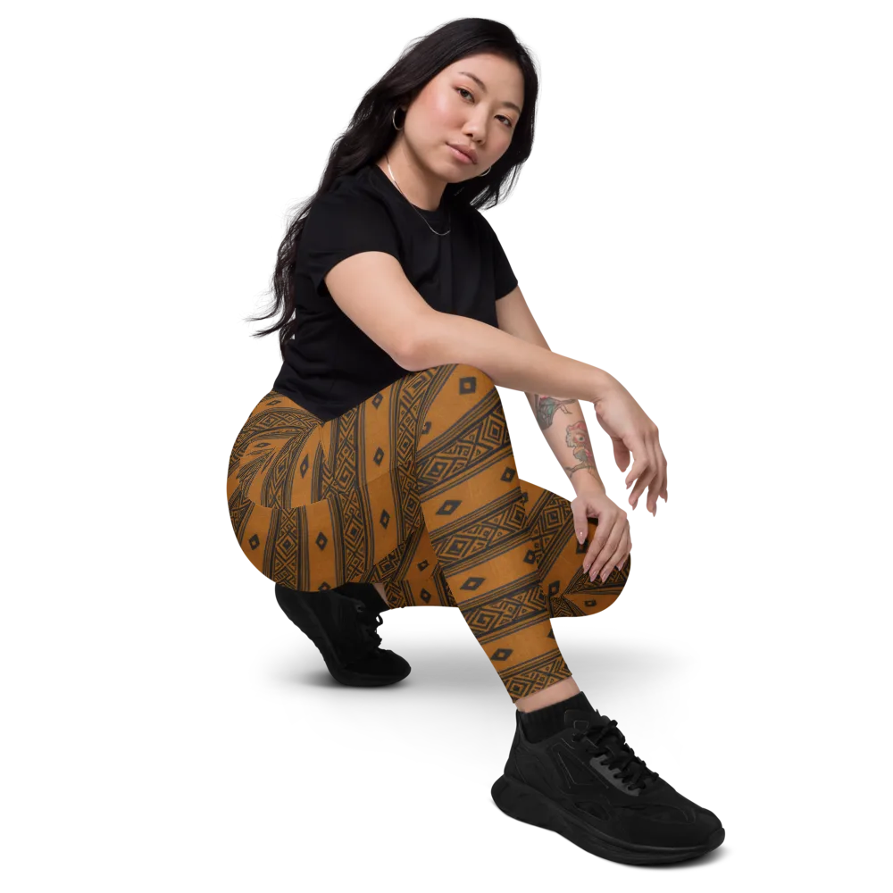 Indigo Loom on Leggings with Pockets — Right Front