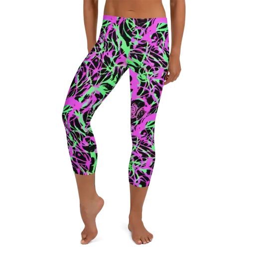 Neon Thorn on a Capri Leggings