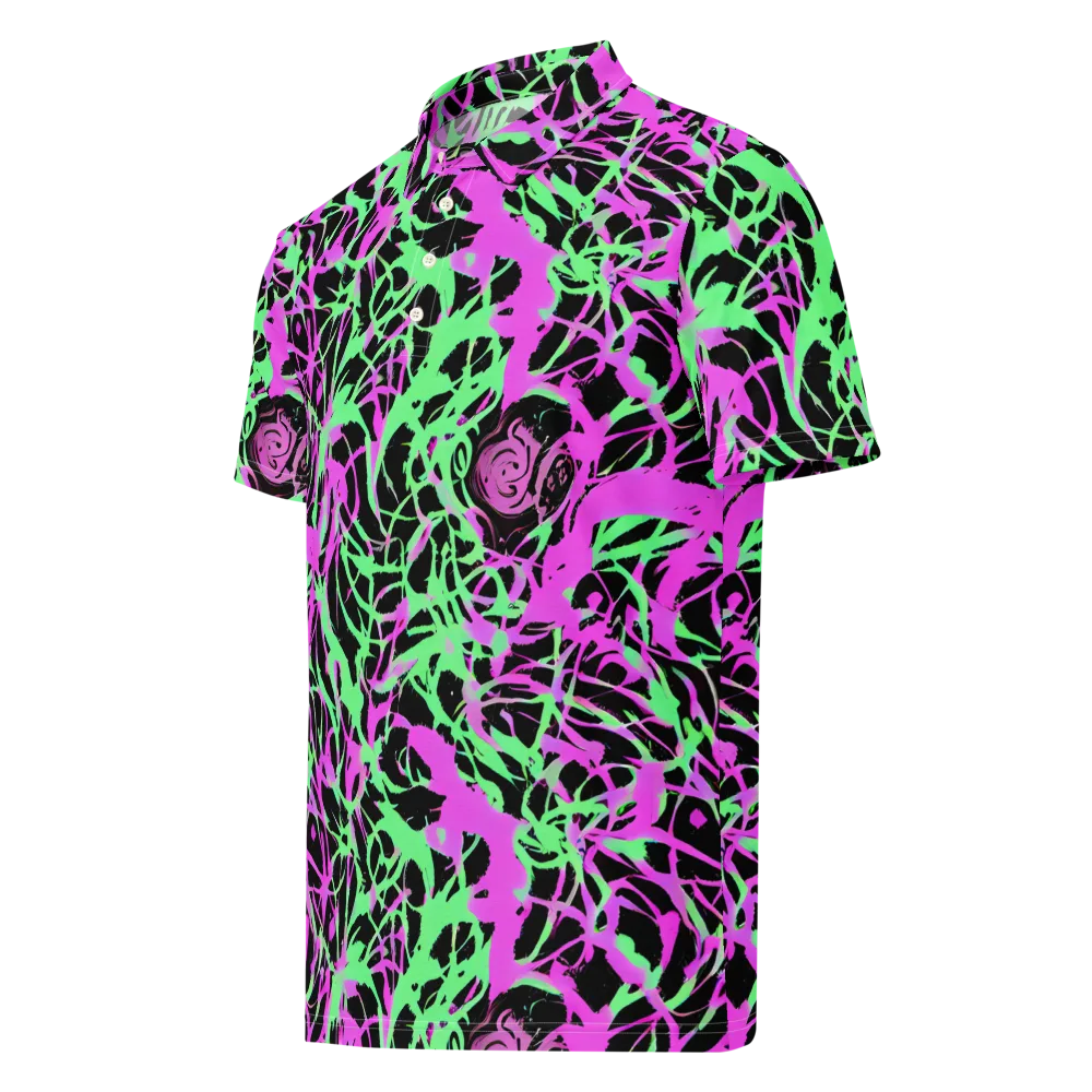 Neon Thorn on Men's Slim Fit Polo Shirt — Left Front