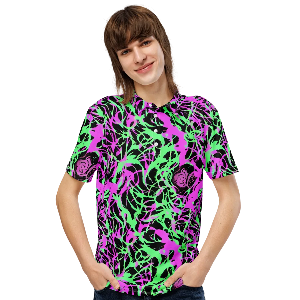 Neon Thorn on Men's Slim Fit Polo Shirt — Front
