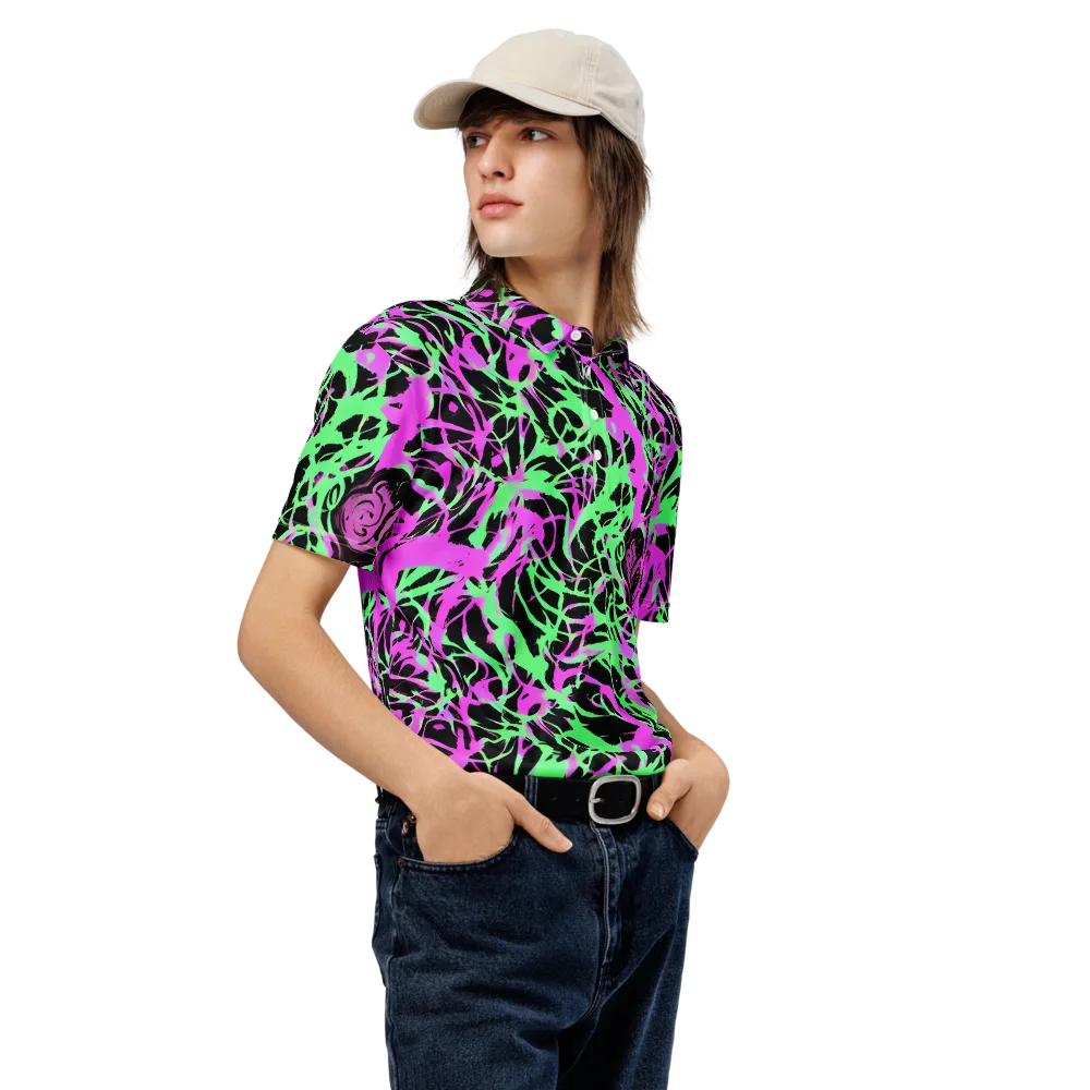 Neon Thorn on Men's Slim Fit Polo Shirt — Right Front