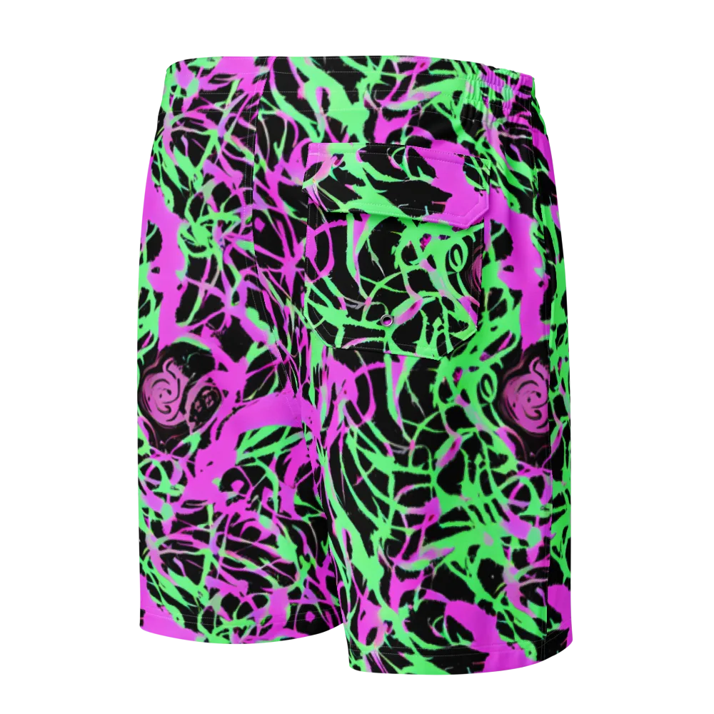 Neon Thorn on Men's Board Shorts — Back