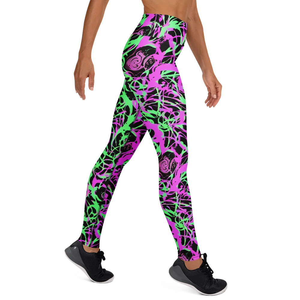 Neon Thorn on Yoga Leggings — Right