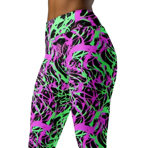 Neon Thorn on a Yoga Leggings