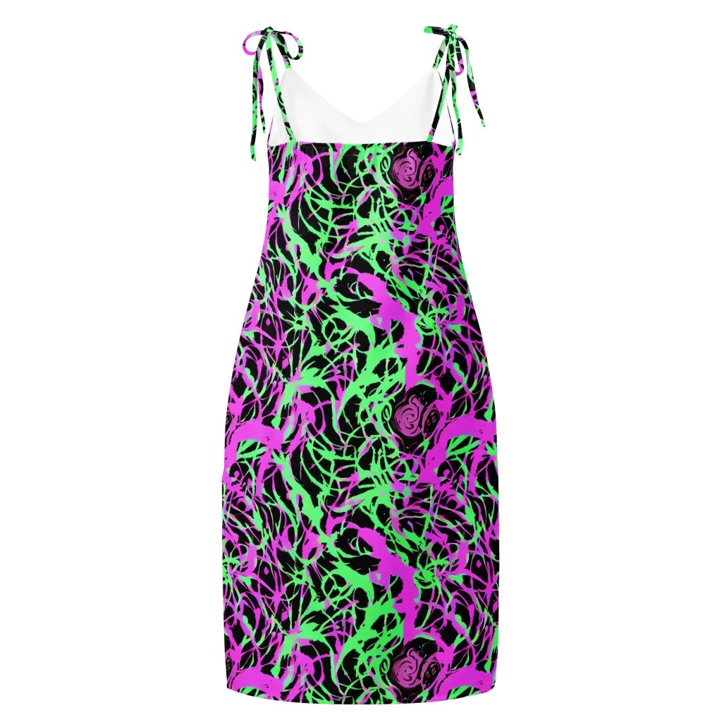Neon Thorn on Slip Dress — Back