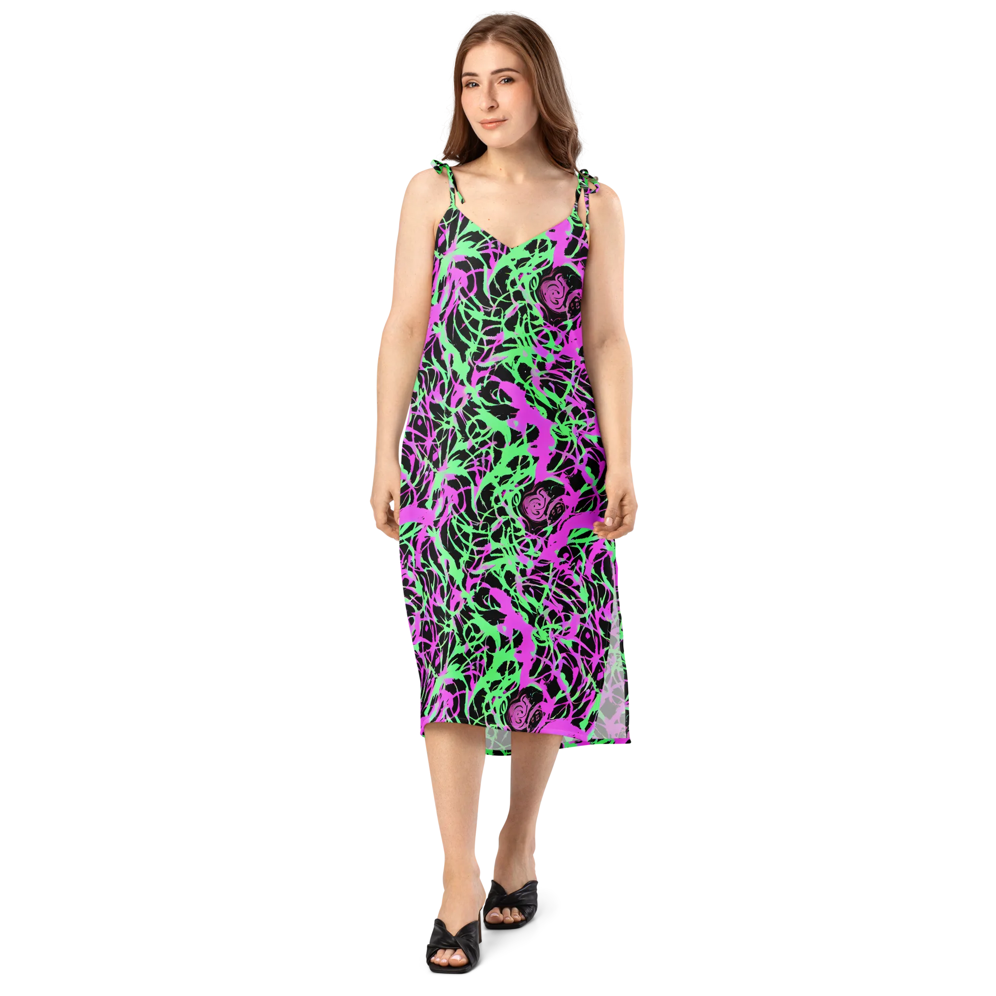 Neon Thorn on Slip Dress — Front