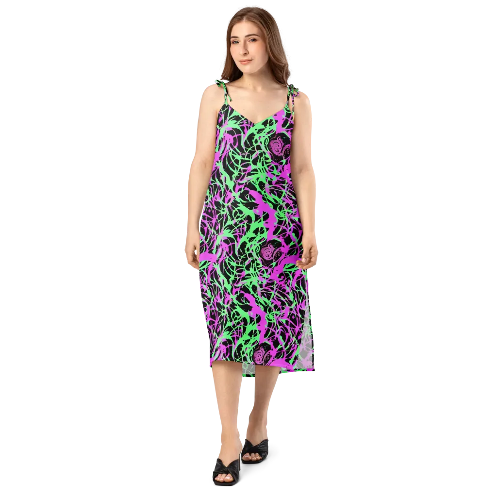 Neon Thorn on Slip Dress — Front