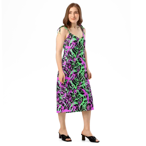 Neon Thorn on a Slip Dress